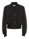 Off-white Tech Fabric Bomber Jacket In Black