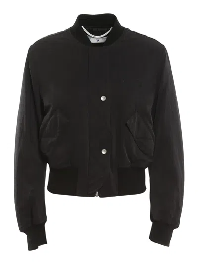 Off-white Tech Fabric Bomber Jacket In Black