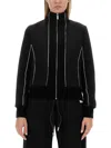 Off-white Jacket High Collar Contrast Piping In Black