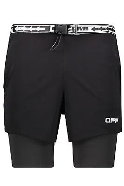 Pre-owned Off-white Techno Fabric Bermuda-shorts In Black