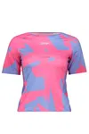 Off-white Techno Fabric T-shirt In Fuchsia