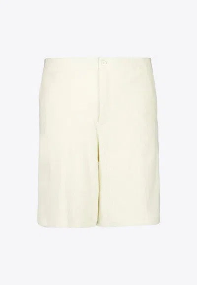 Off-white Terry Bowling Shorts In White