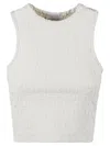 Off-white Rowing Terry-cloth Crop Top In White
