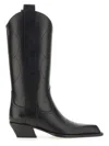 Off-white For Walking Leather Western Boots With Embroideries