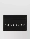 OFF-WHITE TEXT PRINT LEATHER CARD HOLDER