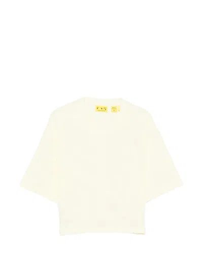 Off-white Textured Crop Top In Multi
