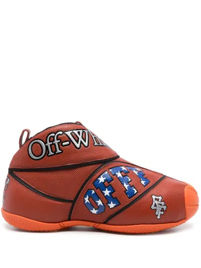 Off-white The Ball Sneakers In 2001 Orange - White
