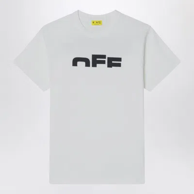 Off-white Kids' The Type Logo T-shirt White/black