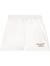 Off-white Thigh-length White Shorts With Elasticated Waistband And Minimalist Design In White