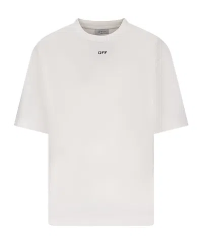 OFF-WHITE OFF-WHITE THINKMAN LOGO PRINTED CREWNECK T-SHIRT