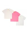 Off-white Three-pack Of Short-sleeved T-shirts In Pink