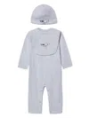 Off-white Three-piece Logo-print Babygrow Set In Grey