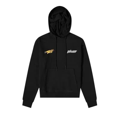 Pre-owned Off-white Thunder Slim Hoodie 'black/yellow'
