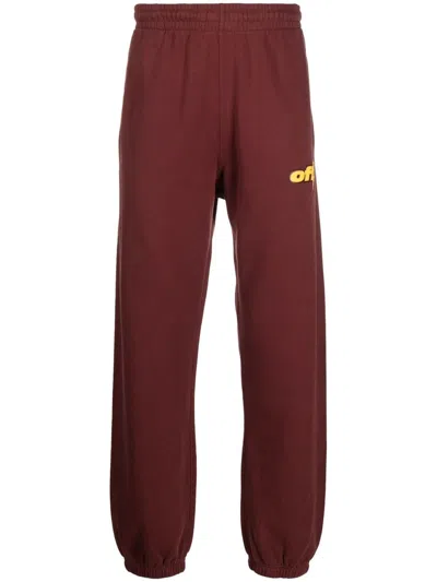 Off-white Thunder Stable Track Pants In Burgundy