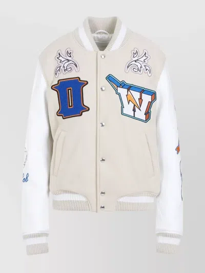 OFF-WHITE THUNDERBOLT VARSITY BOMBER JACKET