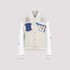 Off-white Off White Thunderbolt Varsity Bom In Beige White