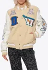 Off-white Off White Thunderbolt Varsity Bom In Beige