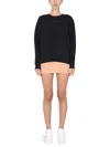 Off-white Signature Arrows Tie-dye Crewneck Sweatshirt In Black