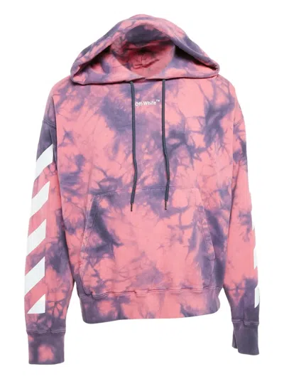 Pre-owned Off-white Tie-dye Arrow Hoodie In Pink