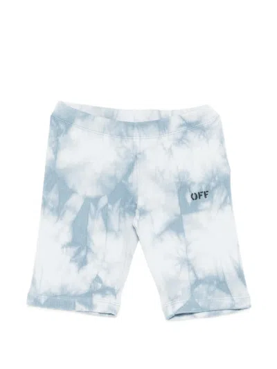 Off-white Kids' Tie-dye-effect Shorts In Blue