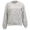Off-white Tie-dye Oversized Crewneck Sweatshirt In Light Blue Cotton In Gray