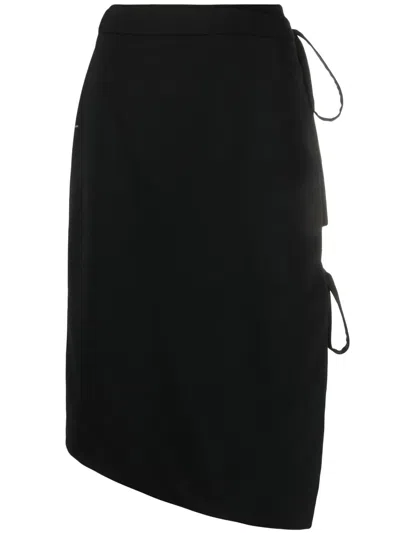 Off-white Black Formal Strings Midi Skirt