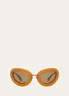 Off-white Tokyo Acetate & Metal Alloy Cat-eye Sunglasses In Rust