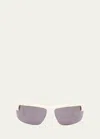 OFF-WHITE TOLEDO ACETATE WRAP SUNGLASSES