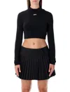 Off-white Off Stamp Sec Skin Crop Top In Black