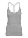 Off-white Lurex Rib Alla Top In Gray