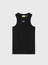 Off-white Off Stamp Clear Ribbed Tank Black - Whit In Black