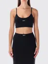 Off-white Sleek Spaghetti Strap Top For Women In Black