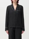 Off-white Women's Logo Jacquardard Pajama Shirt In Black