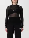 Off-white Arrow Net Bralette Top In Black