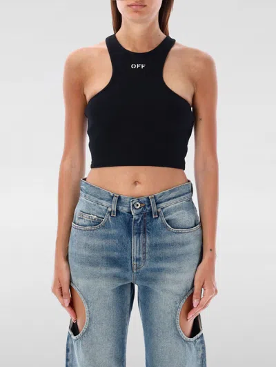 Off-white Women's Ribbed Crop Top In Black