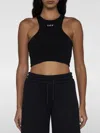 Off-white Logo-print Cropped Tank Top In Schwarz