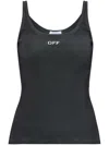 Off-white Off White Women Slate Stretch Cotton Tank Top In Washed Gre