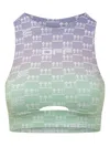 Off-white Top With Cut Out And Double Arrow Pattern