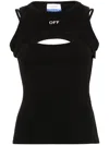 Off-white Layered Sleeveless Top With In Black