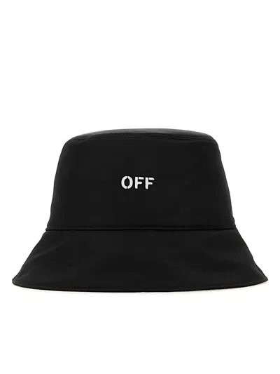 Off-white Logo-embroidered Bucket Hat Black