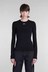 Off-white Off Stamp Sec Skin Ls Crew Black White In Black