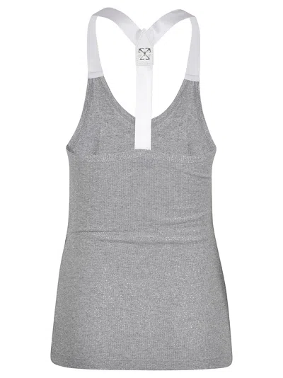 Off-white Topwear In Silver Viscose