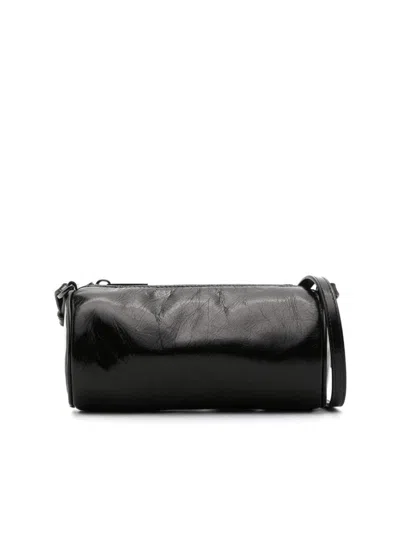 Off-white Torpedo Arrow Logo Small Shoulder Bag In Black
