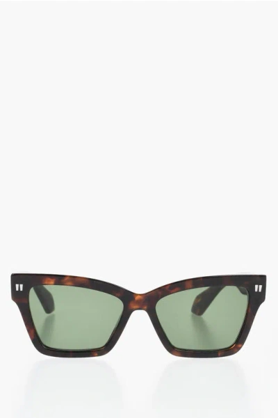 Off-white Tortoiseshell Frame Cincinnati Wayfarer Sunglasses In Brown