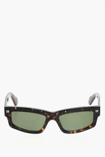 Off-white Tortoiseshell Miramar Sunglasses With Colored Lenses In Green