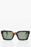 Off-white Tortoiseshell Oversized Palermo Rectangular Sunglasses In Brown