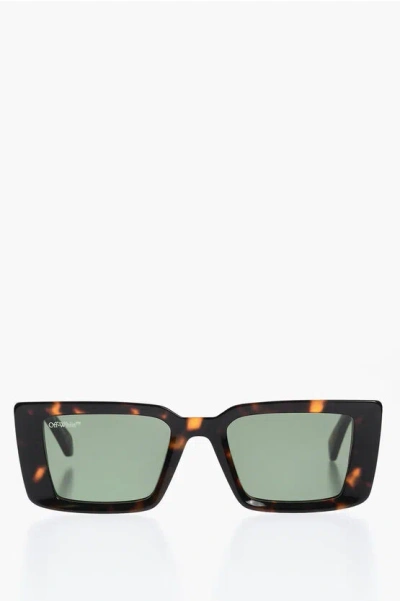 Off-white Tortoiseshell Savannah Sunglasses With Colored Lenses In Black