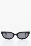 Off-white Tortoiseshell Sparks Oval Sunglasses With Golden-effect Mono