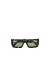 Off-white Tortoiseshell Square-frame Sunglasses In Green