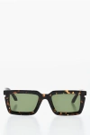Off-white Tortoiseshell Tucson Rectangular Sunglasses In Brown